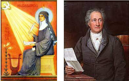 Sainte Hildegarde et Johann Wolfgang Goethe